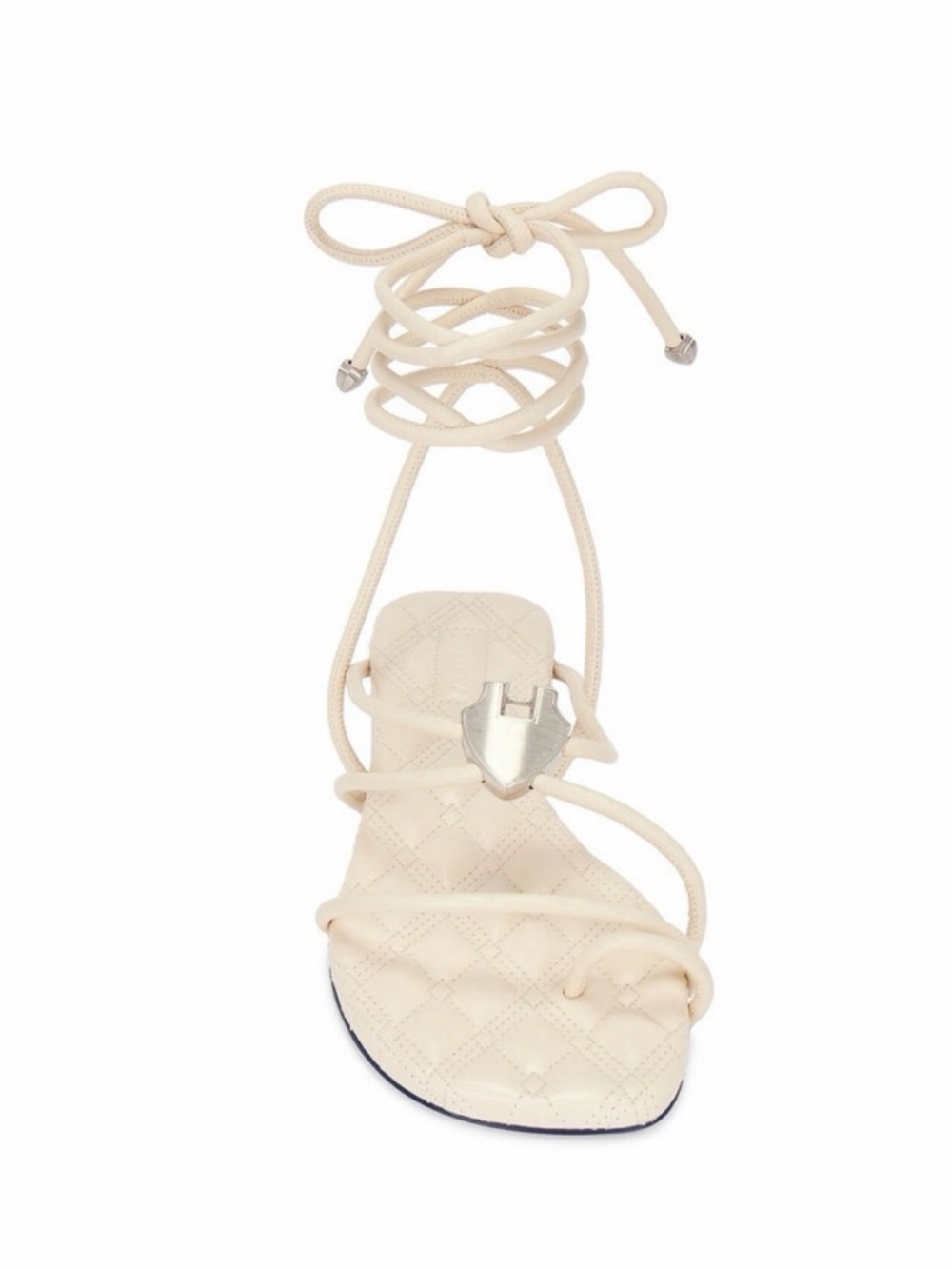 NWT Burberry Ivy Shield Leather Sandals